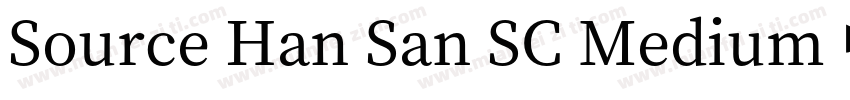 Source Han San SC Medium 中字体转换